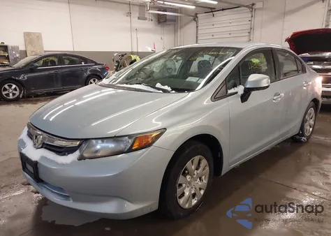 2012 Honda Civic Lx z USA, uszkodzony, nr VIN 2HGFB2F50CH524608